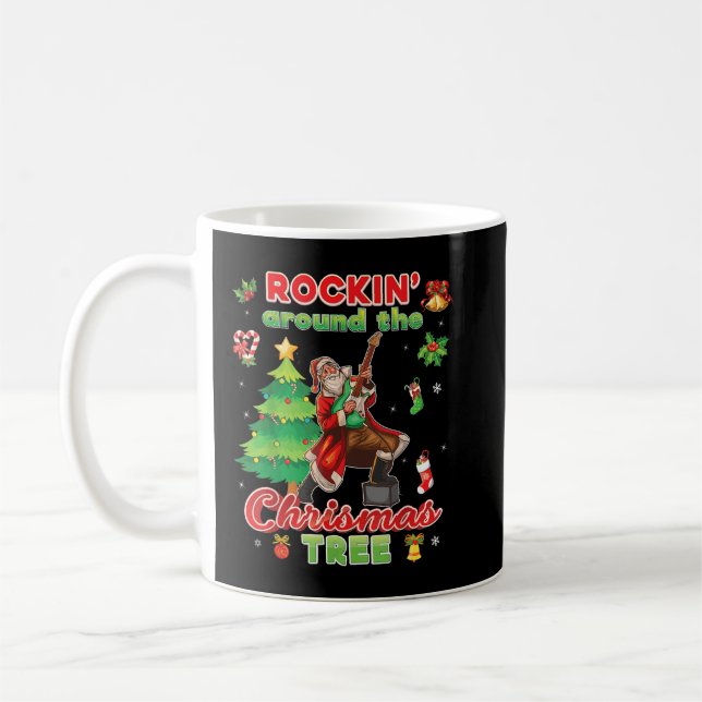Rocka runt julgranen Santa rock spelar Kaffemugg (Vänster)