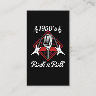 Rockabilly 50s Rock and roll Music Visitkort