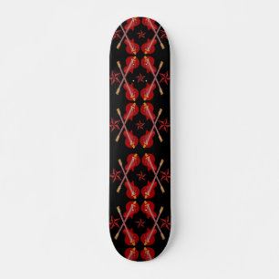 Rockabilly Argyle Skateboard Bräda 20 Cm