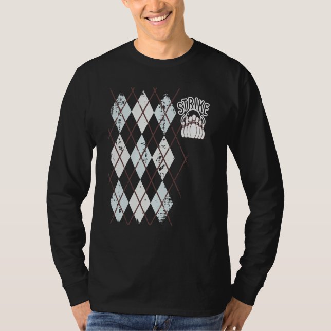 Rockabilly Bowling Men Women Retro 50s Sock Hop Ar T Shirt (Framsida)