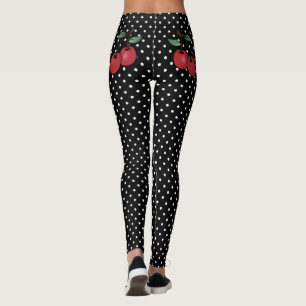 ROCKABILLY CHERRY KÄRLEK POKE DOT LEGGINGS