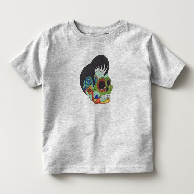 Rockabilly day of the dead tee shirt (Framsida)