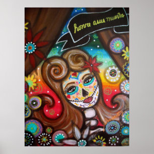Rockabilly day of the dead vid Prisarts Poster