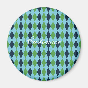 Rockabilly diamant plaid Thunder_Cove Magnet