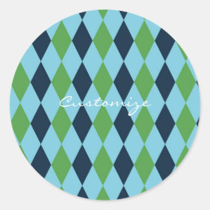 Rockabilly diamant plaid Thunder_Cove Runt Klistermärke