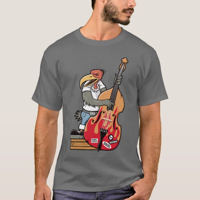 Rockabilly fågel t shirt (Framsida)