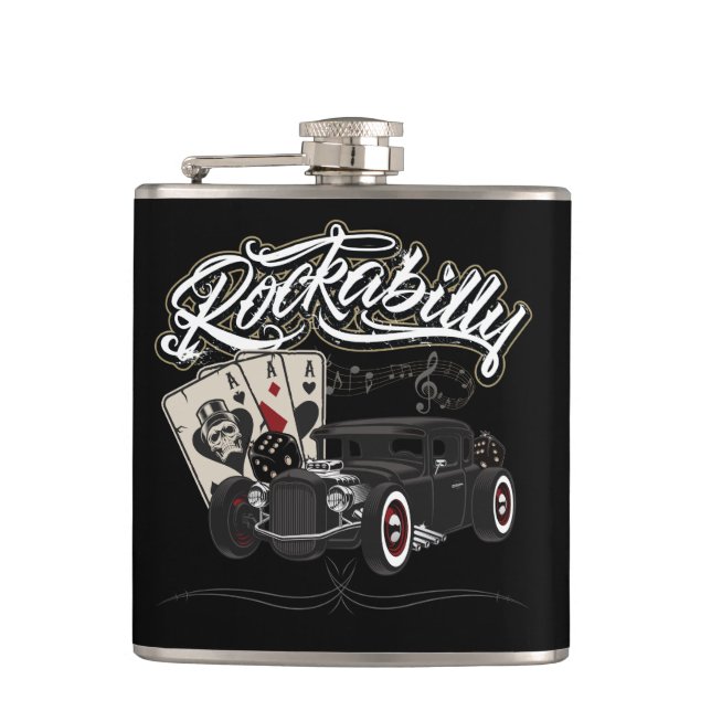 Rockabilly Flachmann Fickplunta (Framsidan)