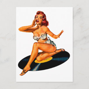 Rockabilly gudinna vykort