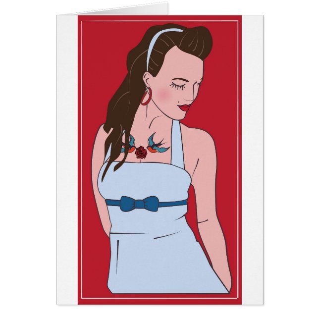 rockabilly hälsningskort (Framsidan)
