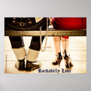 Rockabilly kärlekaffisch poster