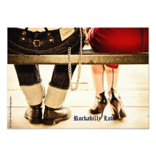 Rockabilly kärlekkonstfoto fototryck