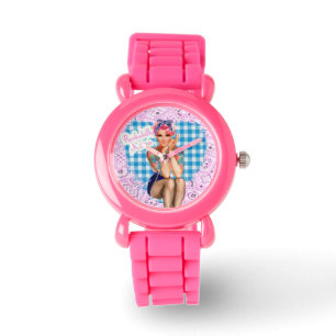 Rockabilly kattungeklocka armbandsur