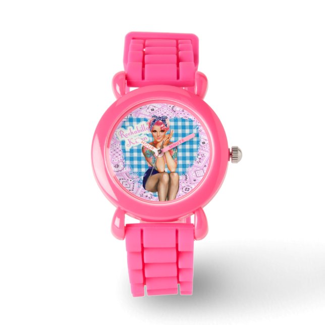 Rockabilly Kitten Watch Armbandsur (Framsida)
