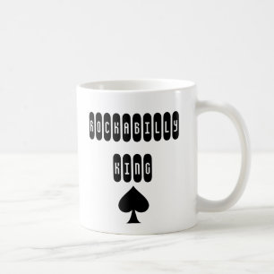Rockabilly-kung med spade-mugg kaffemugg