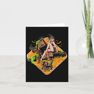 Rockabilly Pin-up Girl Witch Rock musik Halloween Kort