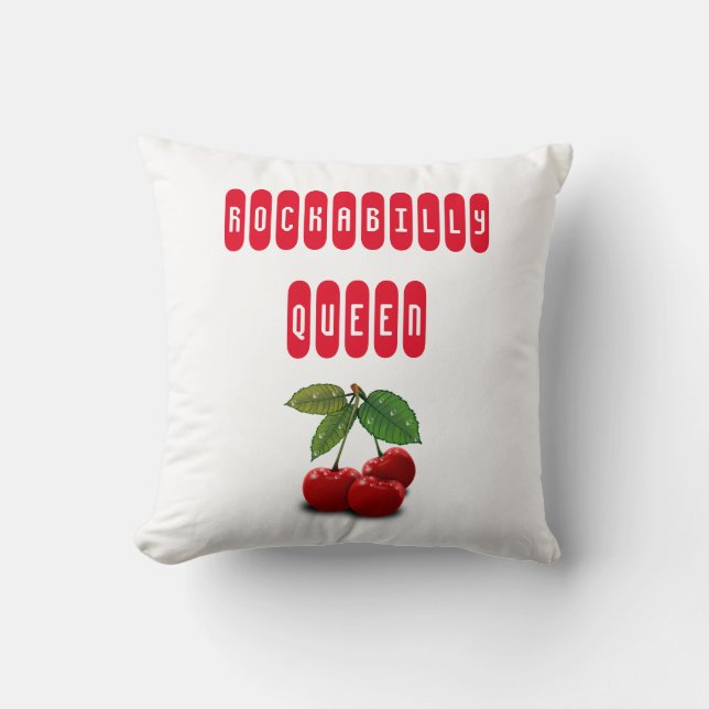 Rockabilly Queen Retro Dekorativ kudde (Framsida)