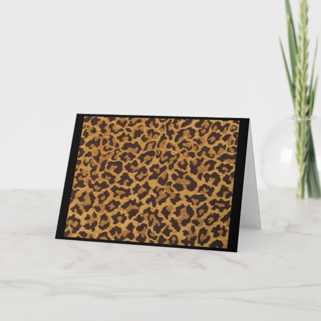 Rockabilly rab Leopard Print Note & Greeting Card Kort (Framsida)