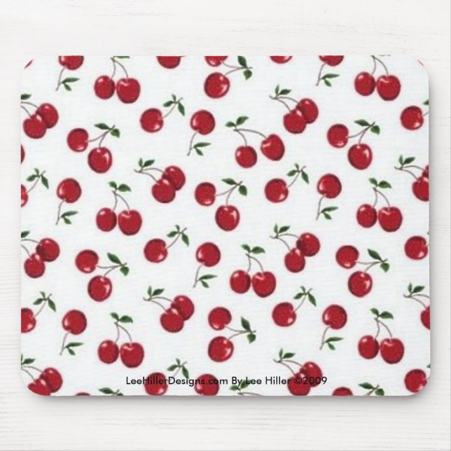 Rockabilly rab Red Cherries Mouse Pad Musmatta (Framsidan)