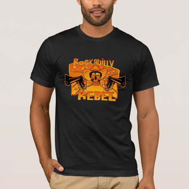 Rockabilly rebellisk skjorta t-shirt (Framsida)