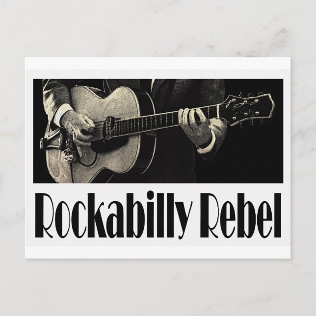 Rockabilly rebellisk vykort (Framsida)