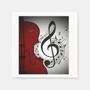 ROCKABILLY RETRO MUSIC ÄLSKARE CELLO NAPKINS PAPPERSSERVETT