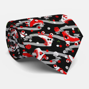 Rockabilly Retro Roller Skal Mönster Slips