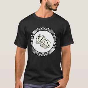 Rockabilly Retro Vintage Checkerboard Mönster Dice T Shirt
