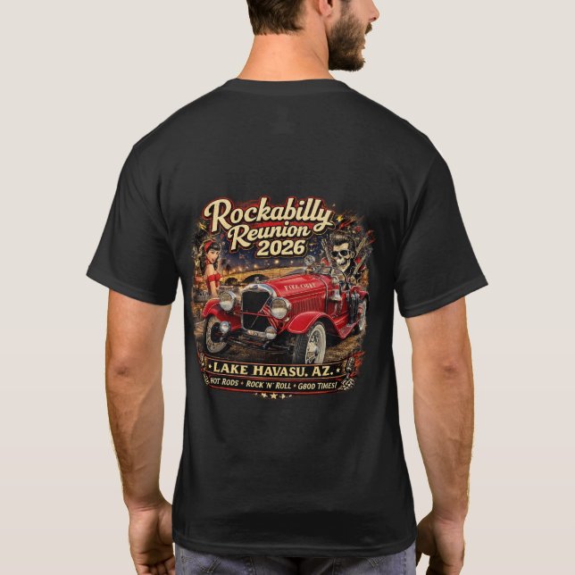 Rockabilly Reunion 2026 tumbler T Shirt (Baksida)