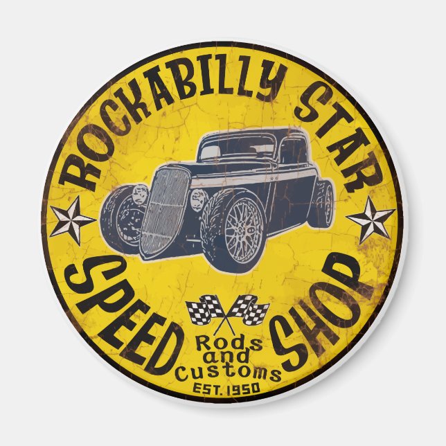 Rockabilly ride magnet (Framsidan)