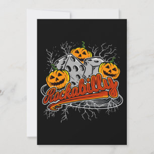 Rockabilly Rock musik Pumpkin Halloween Costume Inbjudningar