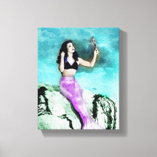 Rockabilly Sjöjungfru Skriv ut Canvastryck