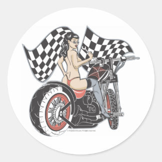 Rockabilly Sticker Runt Klistermärke