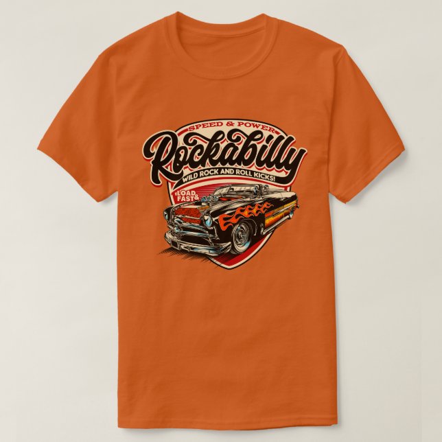 Rockabilly Stil Hot rod Classic Car T Shirt (Design framsida)
