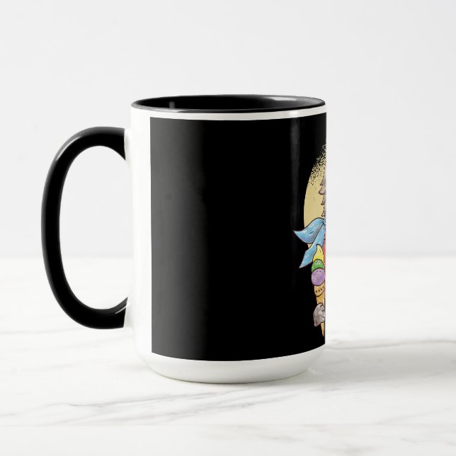Rockabilly-stil katt mugg (Vänster)
