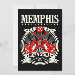 Rockabilly Stil Memphis Gifts Retro Land Music Inbjudningar