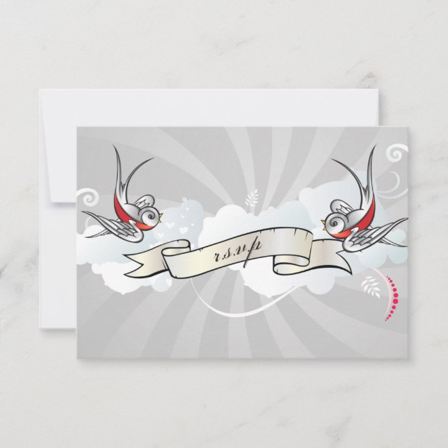 Rockabilly Tattoo Sväljer OSA Recept Card (Framsida)