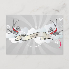 Rockabilly Tattoo Sväljer OSA Recept Card Kort