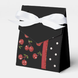Rockabilly Väldigt Cherry Cherries Black Favbox Presentaskar