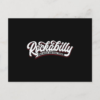 Rockabilly Vild Rock N Roll - Typo - neg Vykort