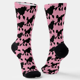 Rockabilly Vintage Black Pudel på Rosa