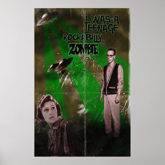 Rockabilly Zombie Poster (Framsidan)
