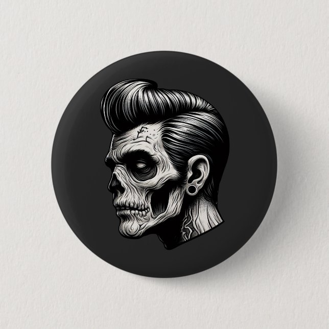 Rockabilly Zombie Vibes Knapp (Framsida)