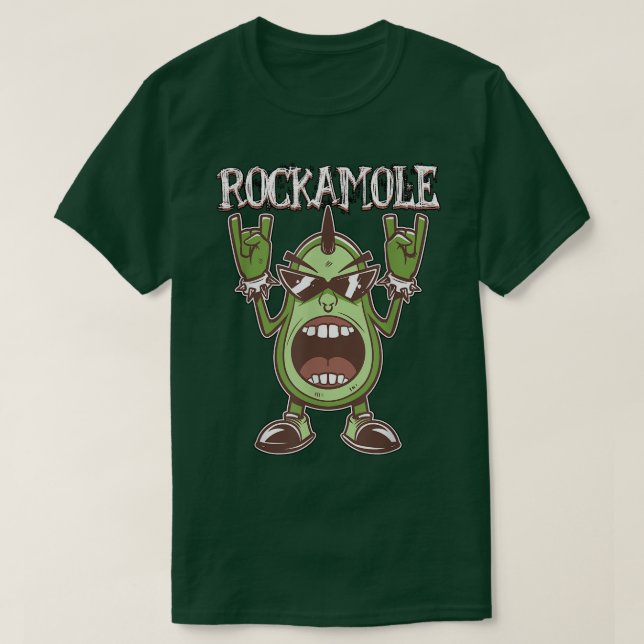 Rockamole Avocado Rock n Roll T Shirt (Design framsida)