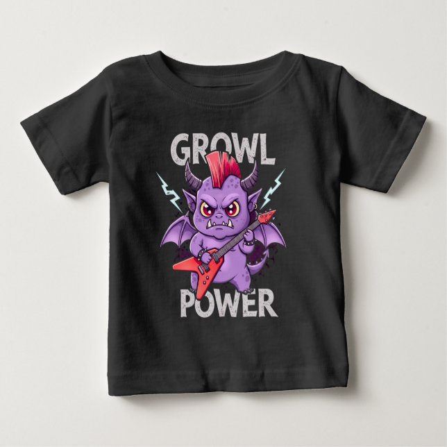 Rockande Baby Monster - Growl Power T Shirt (Framsida)