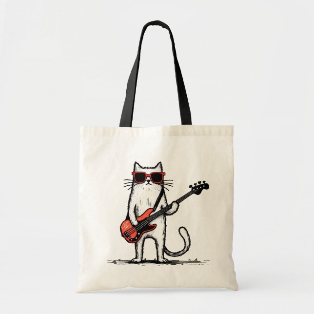 Rockande katt tygkasse (Framsidan)