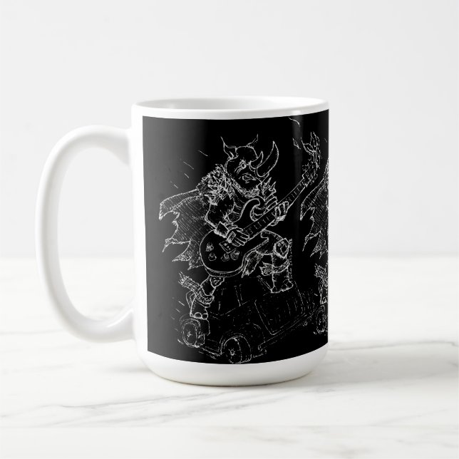 Rockande Noshörning Kaffemugg (Vänster)