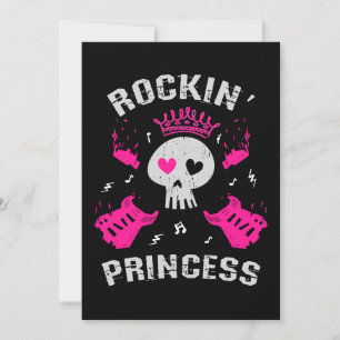 Rockande prinsessa inbjudningar