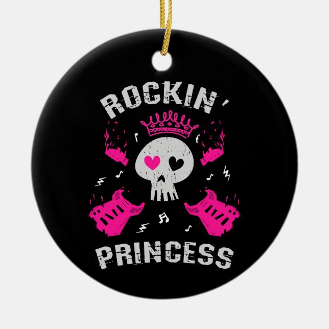 Rockande prinsessa julgransprydnad keramik (Framsidan)