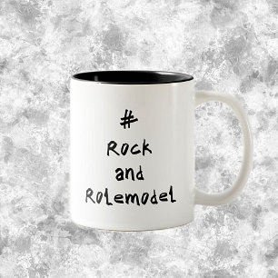 #RockandRolemodel - Black. Två-Tonad Mugg