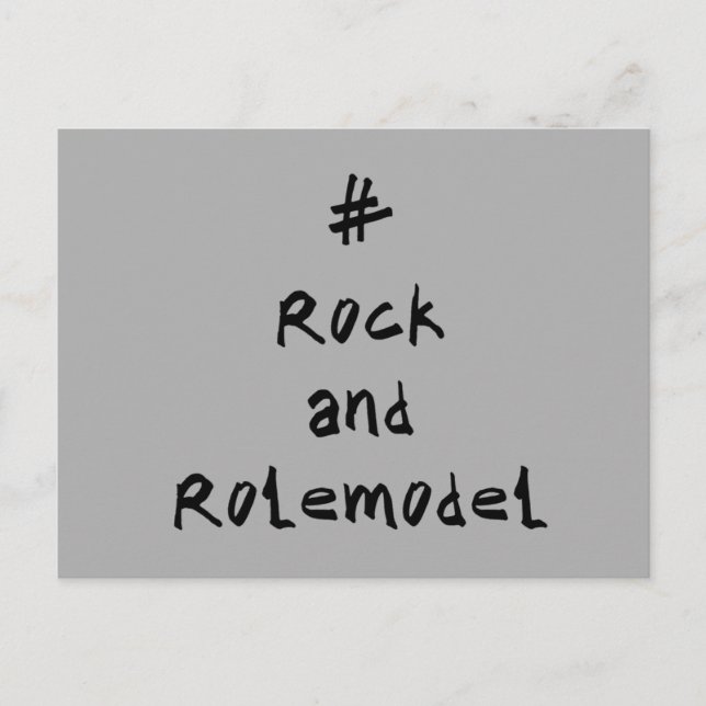#RockandRolemodel - Black. Vykort (Framsida)